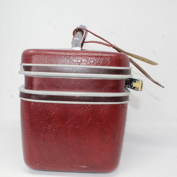 Vintage Samsonite Silhouette II Burgundy Red Train Clam Case No keys - Picture 11 of 15